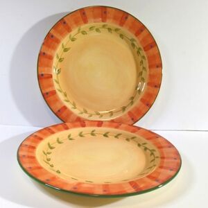 Pfaltzgraff "Napoli" Hand-Painted Set of 2 Round Dinner Plates Replacements